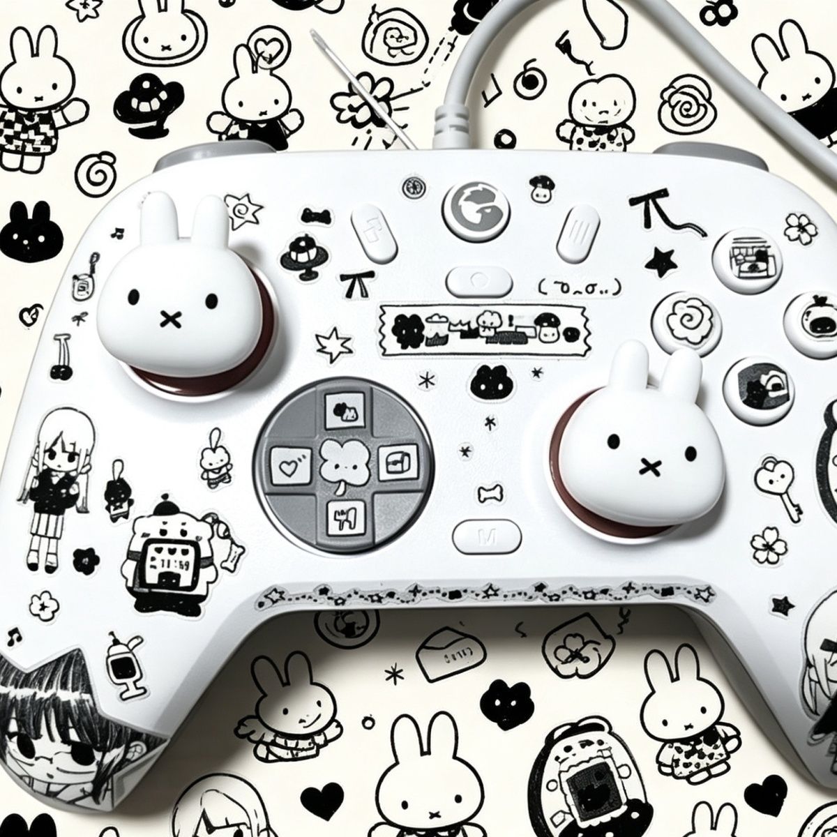 Cartoon Miffy Rabbit Cat Paw T - Thumb Grip Joystick ulasan dan harga