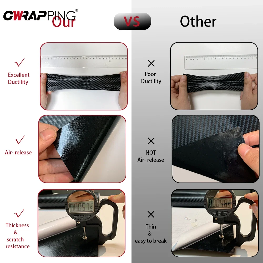 Carbon Fiber Car Vinyl Wrap Fi - Console Skin Wrap ulasan dan harga