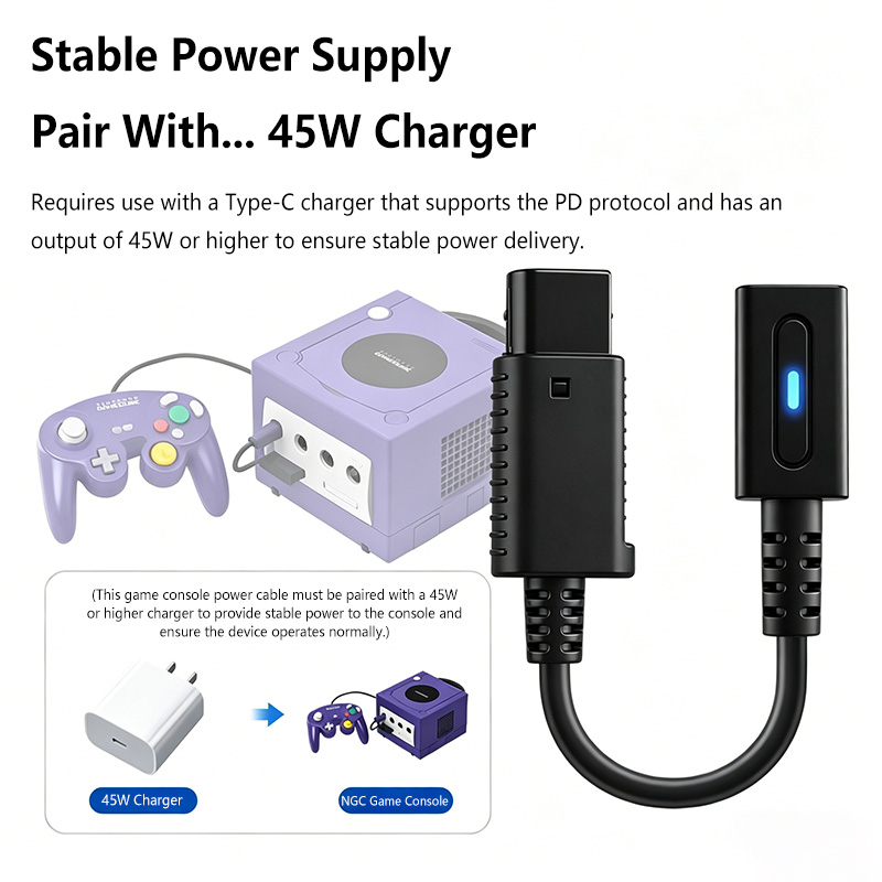 Type C 45W PD Charge Cable for - Gaming Console Setup ulasan dan harga
