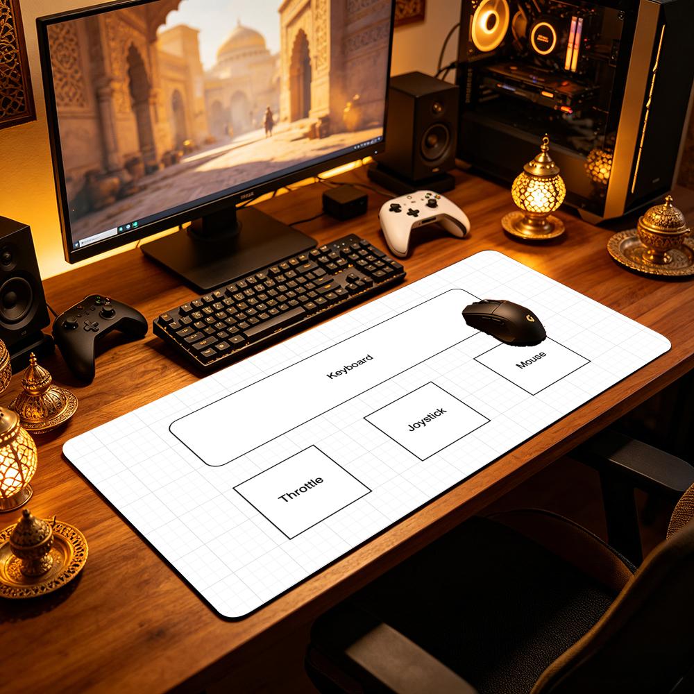 HOTAS Flight Sim Desk Pad Non  - Flight Joystick Sim ulasan dan harga