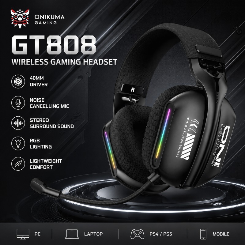 ONIKUMA GT808 Gaming Headset W - Gaming Console Amazon ulasan dan harga