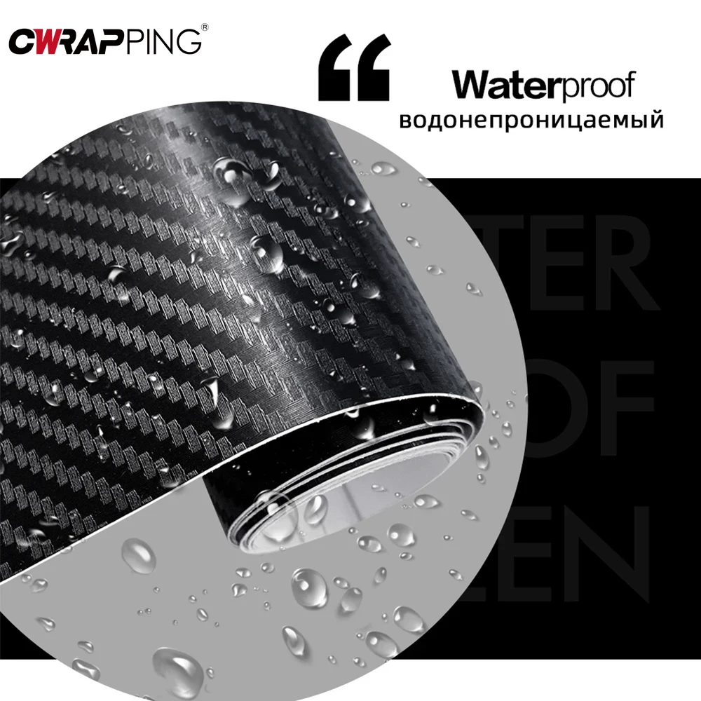 3D Carbon Fiber Vinyl Wrap Fil - Console Skin Wrap ulasan dan harga