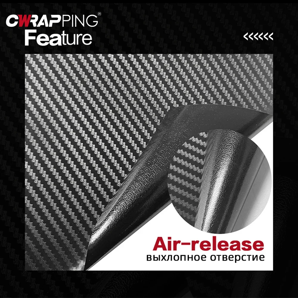 3D Carbon Fiber Vinyl Wrap Fil - Console Skin Wrap ulasan dan harga