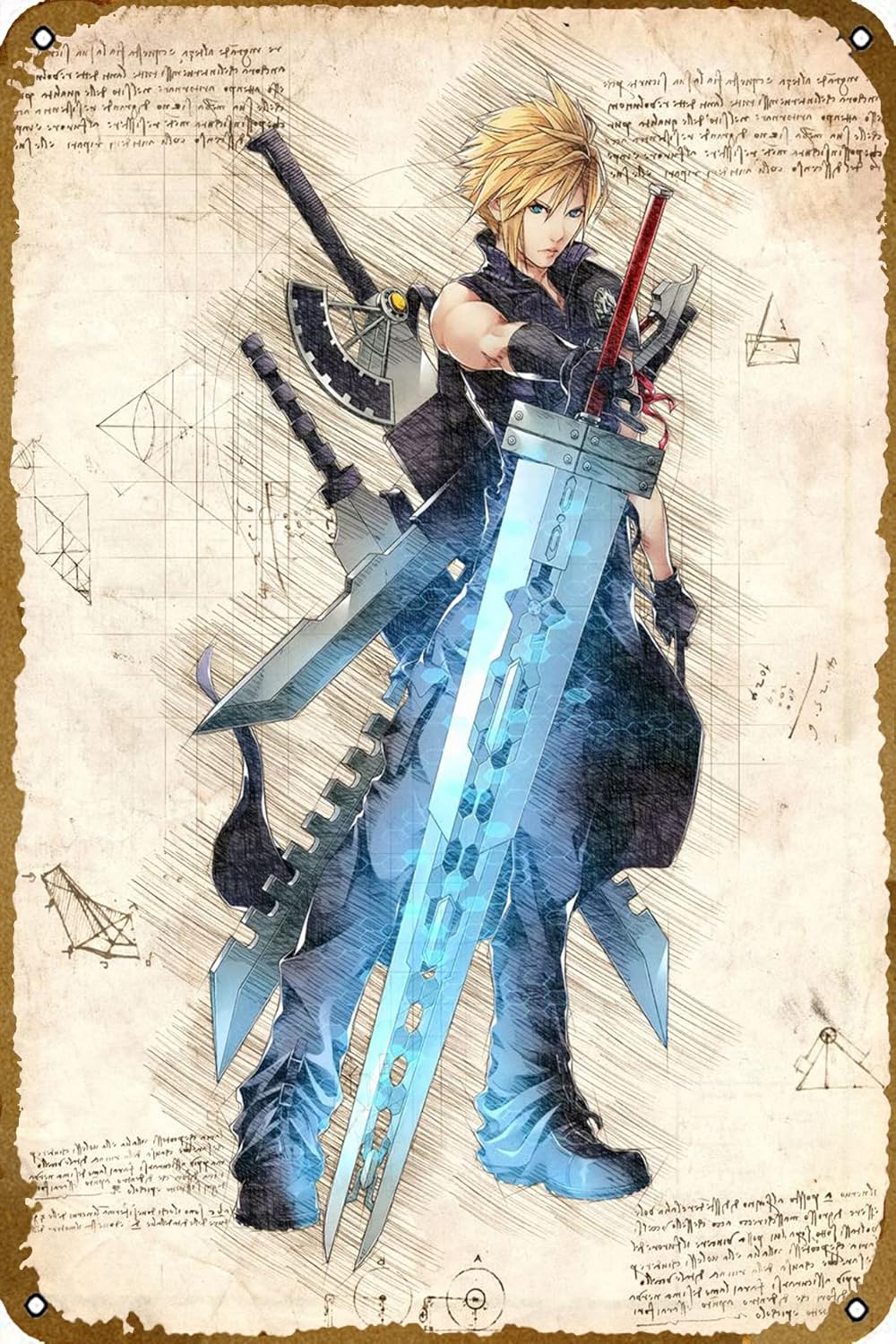 Cloud Strife FFVII Game Poster - Gaming Console Cloud ulasan dan harga